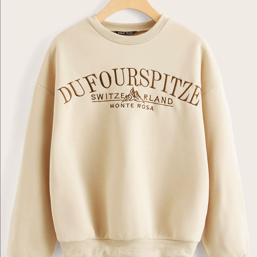 Beige Dufourspitze crew neck